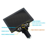 G1200D 7인치 LCD 스크린 1200X 휴대용 전자 디지털 데스크탑 스탠드 현미경, EU 플러그 배터리 포함, US 플러그 배터리 포함, AU 플러그 배터리 포함, UK 플러그 배터리 포함