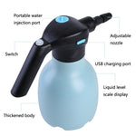 1.5L 정원용 전기 물뿌리개 휴대용 가정용 꽃 물주기 기기, 파랑, 파랑 + 범용 노즐
