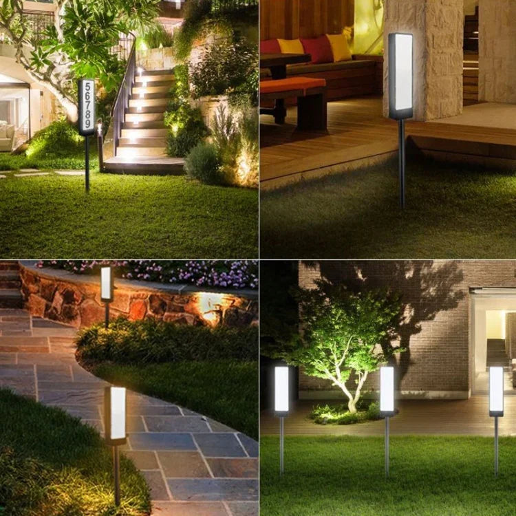 TS-G6704 태양광 이중 색온도 지면 꽂이 집 번호 잔디등, TS-G6704