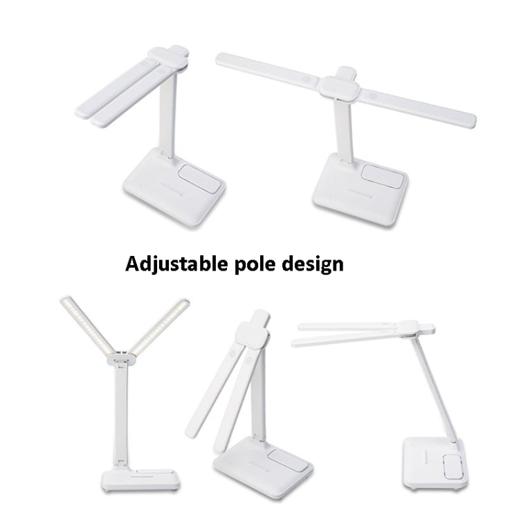 더블 헤드 조명 LED 충전 데스크 램프, 스타일:, 플러그인 버전+케이블, 충전식 3600mAh+케이블, 충전식 4000mAh+케이블