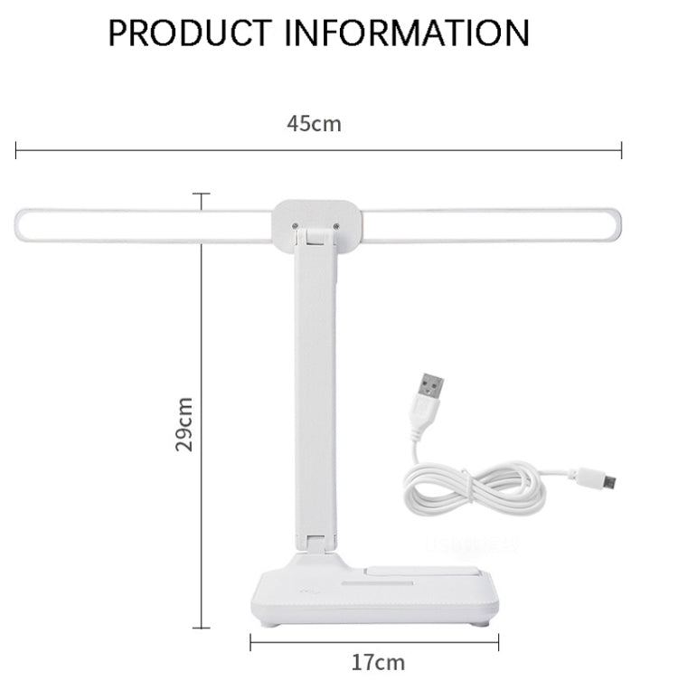 더블 헤드 조명 LED 충전 데스크 램프, 스타일:, 플러그인 버전+케이블, 충전식 3600mAh+케이블, 충전식 4000mAh+케이블