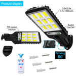616 태양광 가로등 LED 인체 감지 정원등, 사양:, 28 SMD 리모컨 없음, 60 SMD 리모컨 없음, 117 COB 리모컨 없음, 108 COB 리모컨 없음, 72 SMD 리모컨 없음, 60 SMD 리모컨 포함