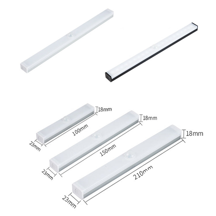 LED 인체 감지 램프 긴 스트립 충전 캐비닛 램프 스트립, 크기:, 10cm, 15cm, 21cm