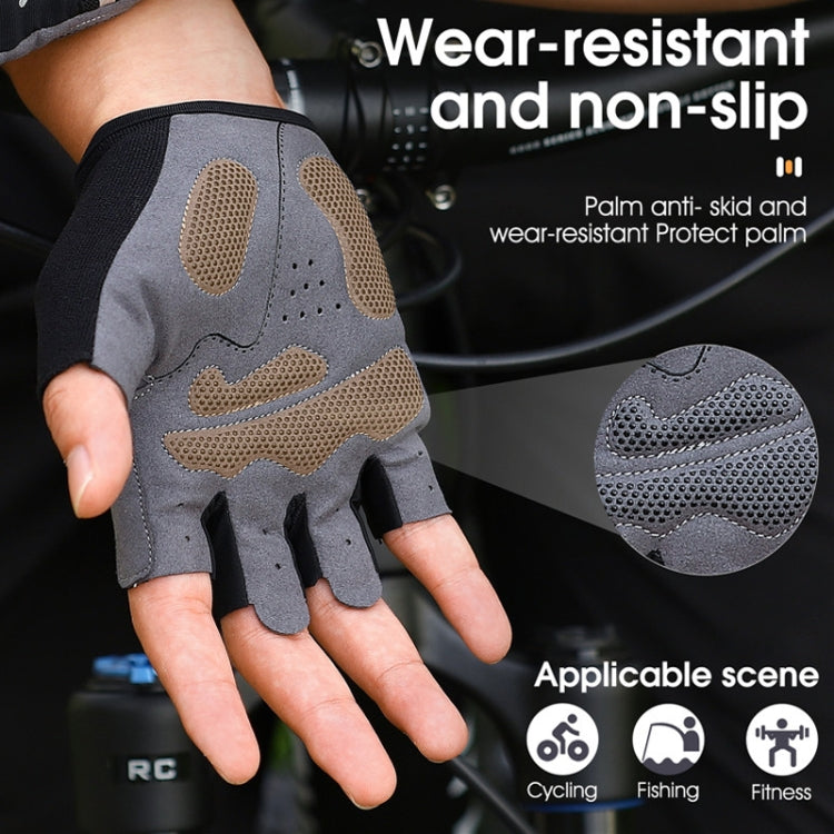 WEST BIKING YP0211222 자전거 라이딩 충격 흡수 반핑거 장갑, M, L, XL
