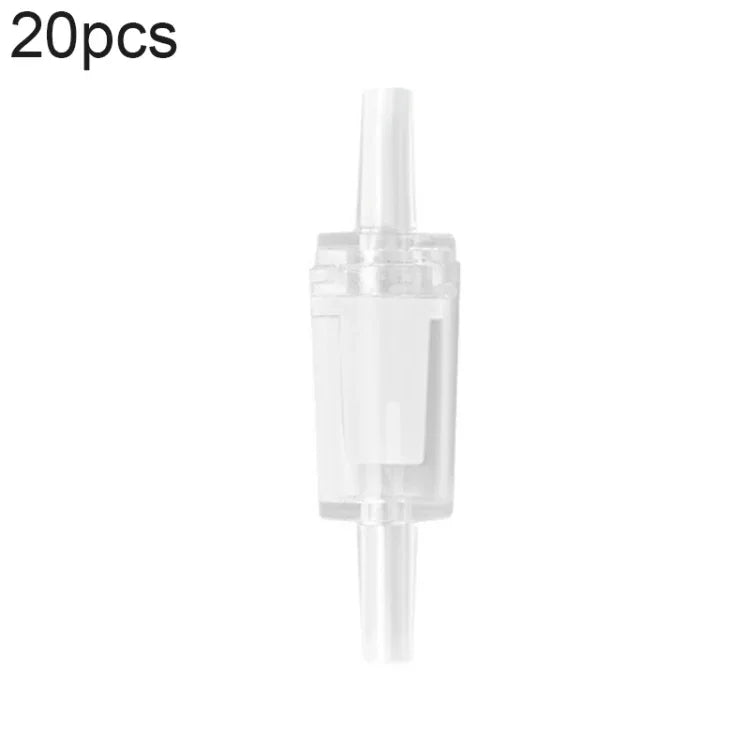 20개입 어항 산소 펌프 기관지 체크 밸브, 4mm (레드), 4mm (블랙), 4mm (화이트), 4mm (블루), 8mm (레드), 10mm (화이트), 12mm (화이트), 4mm (화이트 레드)
