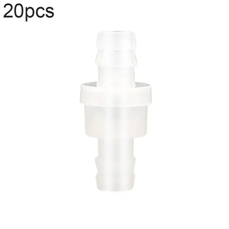 20개입 어항 산소 펌프 기관지 체크 밸브, 4mm (레드), 4mm (블랙), 4mm (화이트), 4mm (블루), 8mm (레드), 10mm (화이트), 12mm (화이트), 4mm (화이트 레드)