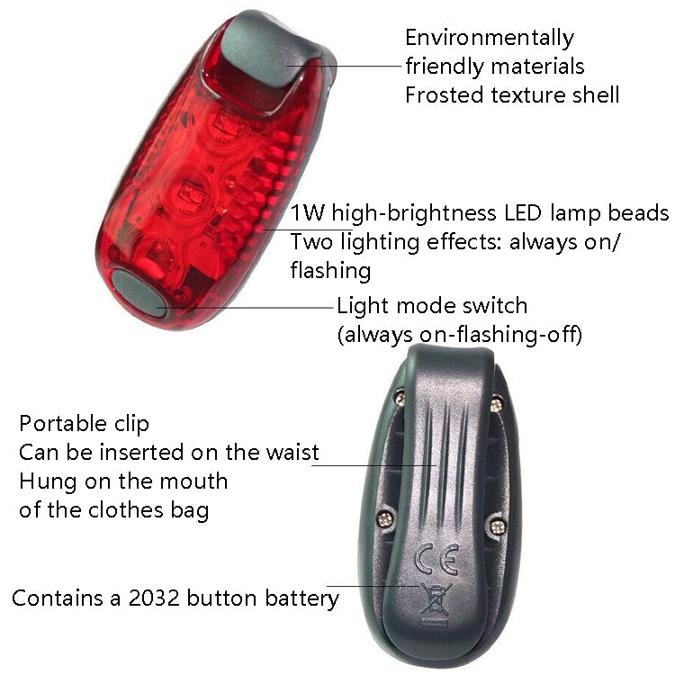 야외 자전거 야간 러닝 따뜻한 빛 자전거 후미등, 색상: 3 LED 빨강, 3 LED 빨강, 3 LED 파랑, 3 LED 초록, 5 LED 빨강, 5 LED 파랑, 5 LED 초록