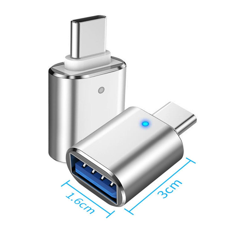 3개 USB 3.0 암컷 to USB-C / 타입-C 수컷 OTG 어댑터 인디케이터 라이트 포함, 3개 인디케이터 포함