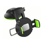 Car Diamond Suction Cup Mobile Phone Holder, Green, Black