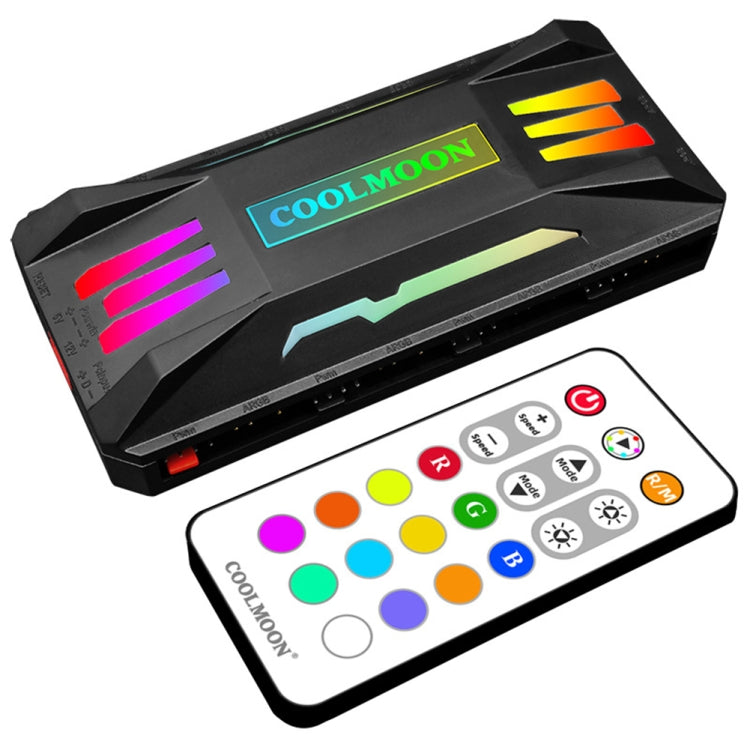 COOLMOON CM-MPAC PWM 5V ARGB 쿨링 팬 리모컨 PC 케이스 섀시용, 스타일:, 4-in-1 (화이트), 4-in-1 (블랙), 3-in-1 컨트롤러 (화이트), 3-in-1 컨트롤러 (블랙)