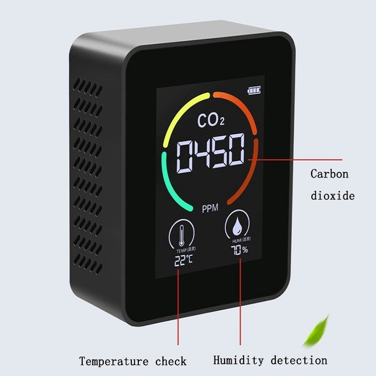 온도 습도 표시 CO2 측정기 이산화탄소 공기질 감지기, 3-in-1 반도체