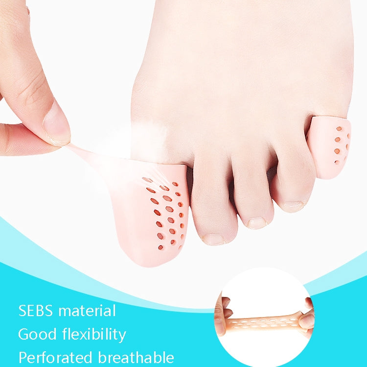 구멍 있는 발가락 세트 하이힐 마모 방지 통증 방지 발가락 보호 커버, XS, S, M, L
