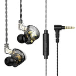 QKZ AK6 PRO HiFi 서브우퍼 인이어 유선 헤드폰 마이크 포함, 컬러풀, 블랙, 화이트, 그린