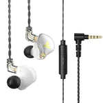 QKZ AK6 PRO HiFi 서브우퍼 인이어 유선 헤드폰 마이크 포함, 컬러풀, 블랙, 화이트, 그린