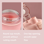 1000ml 대용량 그라데이션 색상 플라스틱 스포츠 물컵, 체리 핑크, 하늘색, 은회색