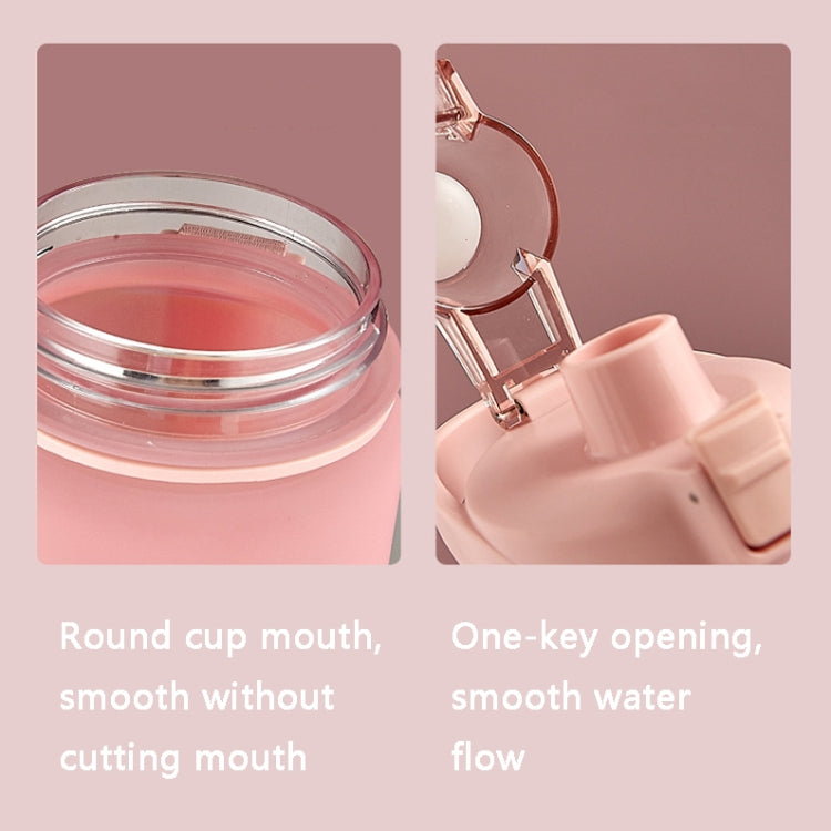 1000ml 대용량 그라데이션 색상 플라스틱 스포츠 물컵, 체리 핑크, 하늘색, 은회색