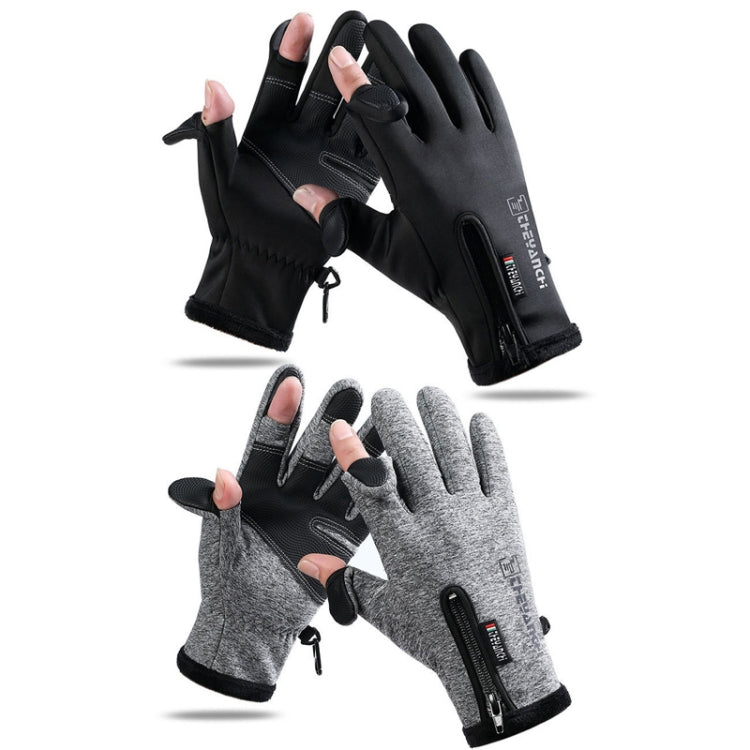 야외 스포츠 라이딩 따뜻한 장갑 터치 스크린 핑거리스 낚시 장갑, M, L, XL, XXL