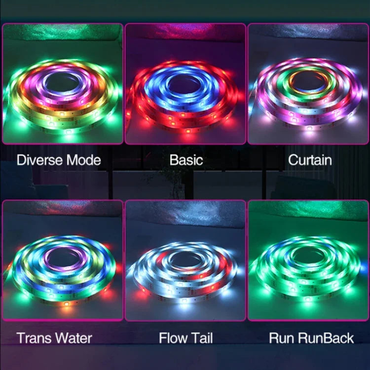 2.4G 리모컨 LED 심포니 마키 라이트 스트립, 길이:, 2m 28 LED, 3m 42 LED, 4m 56 LED, 5m 70 LED, 7.5m 105 LED, 10m 140 LED