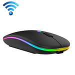 C7002 2400DPI 4키 컬러풀 발광 무선 마우스, 2.4G 화이트, 2.4G 로즈 골드, 2.4G 블랙, 2.4G 실버 그레이, 듀얼 모드 화이트, 듀얼 모드 블랙, 듀얼 모드 실버, 듀얼 모드 골드