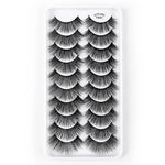 10쌍 3D 캣 아이 인조 속눈썹 자연스럽게 두껍고 풍성한 속눈썹, Y600, Y601, Y602, Y603, Y604, Y605, Y606, Y607, Y608, Y609