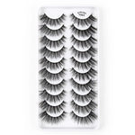 10쌍 3D 캣 아이 인조 속눈썹 자연스럽게 두껍고 풍성한 속눈썹, Y600, Y601, Y602, Y603, Y604, Y605, Y606, Y607, Y608, Y609