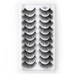 10쌍 3D 캣 아이 인조 속눈썹 자연스럽게 두껍고 풍성한 속눈썹, Y600, Y601, Y602, Y603, Y604, Y605, Y606, Y607, Y608, Y609