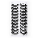 10쌍 3D 캣 아이 인조 속눈썹 자연스럽게 두껍고 풍성한 속눈썹, Y600, Y601, Y602, Y603, Y604, Y605, Y606, Y607, Y608, Y609