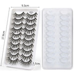 10쌍 3D 캣 아이 인조 속눈썹 자연스럽게 두껍고 풍성한 속눈썹, Y600, Y601, Y602, Y603, Y604, Y605, Y606, Y607, Y608, Y609