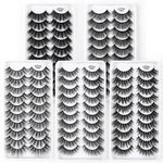 10쌍 3D 캣 아이 인조 속눈썹 자연스럽게 두껍고 풍성한 속눈썹, Y600, Y601, Y602, Y603, Y604, Y605, Y606, Y607, Y608, Y609