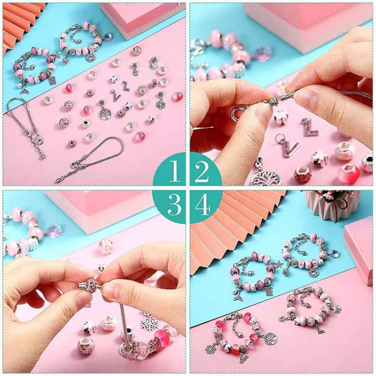 TZ-05 63-in-1 다채로운 크리스탈 만화 DIY 쥬얼리 어린이 팔찌, 63-in-1(보라색 정장), 63-in-1(빨간색 정장), 63-in-1(녹색 정장), 63-in-1(컬러 정장)