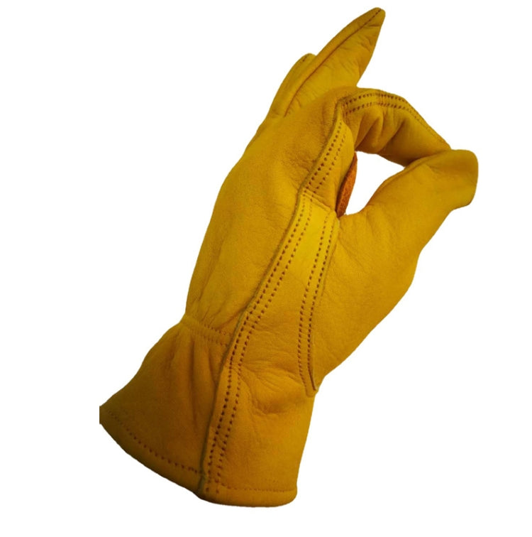 1켤레 JJ-1004 야외 정원 용접용 천연 가죽 노동 안전 장갑, S, M, L, XL