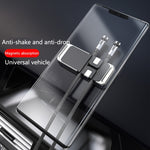 S15 Magnetic Aluminum Alloy Bracket Data Cable Storage Sticker Car Phone Holder