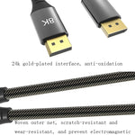 DP1.4 버전 8K DisplayPort 남성-남성 컴퓨터 모니터 HD 케이블, 0.5m, 1m, 1.5m, 2m, 3m, 5m, 7m, 10m