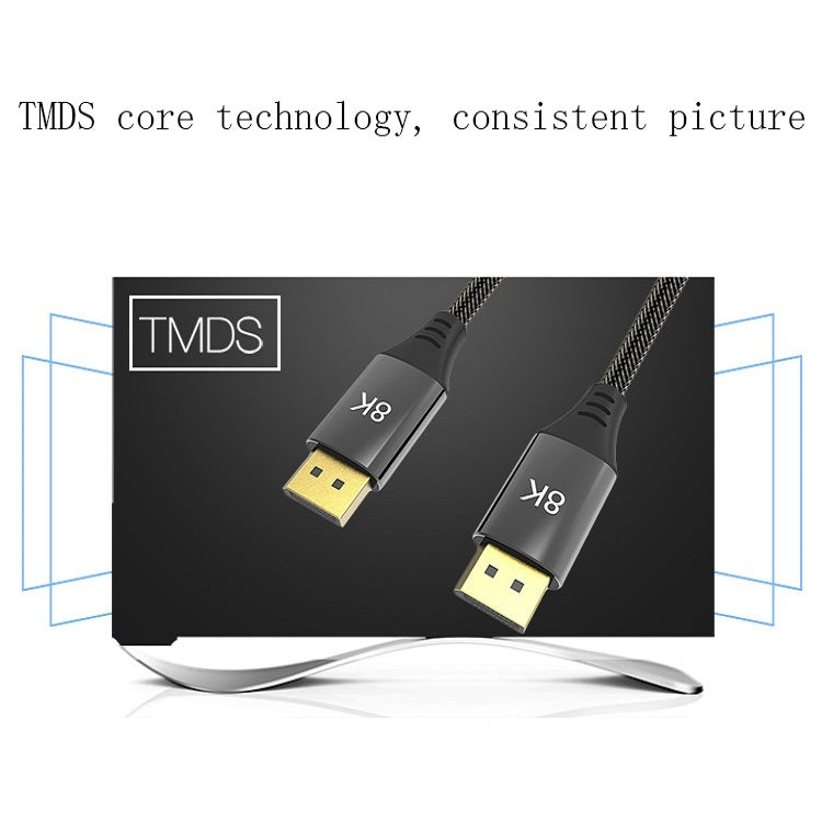 DP1.4 버전 8K DisplayPort 남성-남성 컴퓨터 모니터 HD 케이블, 0.5m, 1m, 1.5m, 2m, 3m, 5m, 7m, 10m