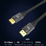 DP1.4 버전 8K DisplayPort 남성-남성 컴퓨터 모니터 HD 케이블, 0.5m, 1m, 1.5m, 2m, 3m, 5m, 7m, 10m
