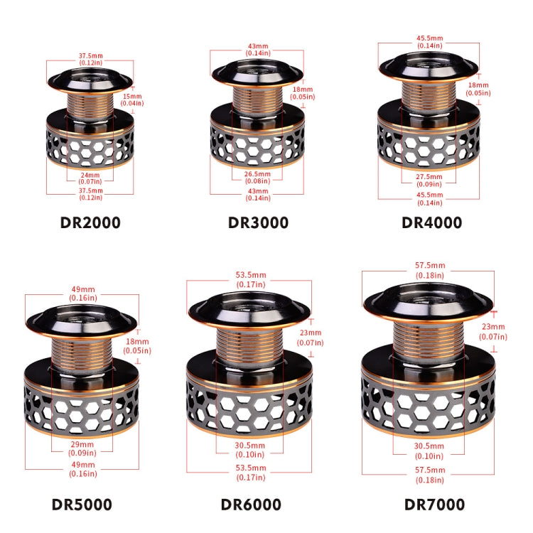 PROBEROS 금속 와이어 컵 낚시 릴 스피닝 릴, 모델:, DR2000, DR3000, DR4000, DR5000, DR6000, DR7000