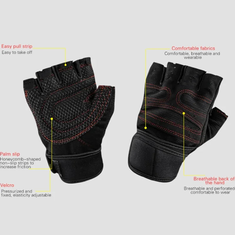 ST-2120 Gym Exercise Equipment Anti-Slip Gloves, S, M, L, XL