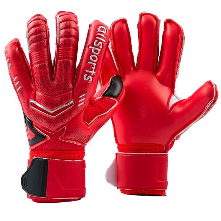 Ailsports ST5511 1켤레 골키퍼 두꺼운 라텍스 손가락 보호 장갑, 5, 6, 7, 8, 9, 10, 11