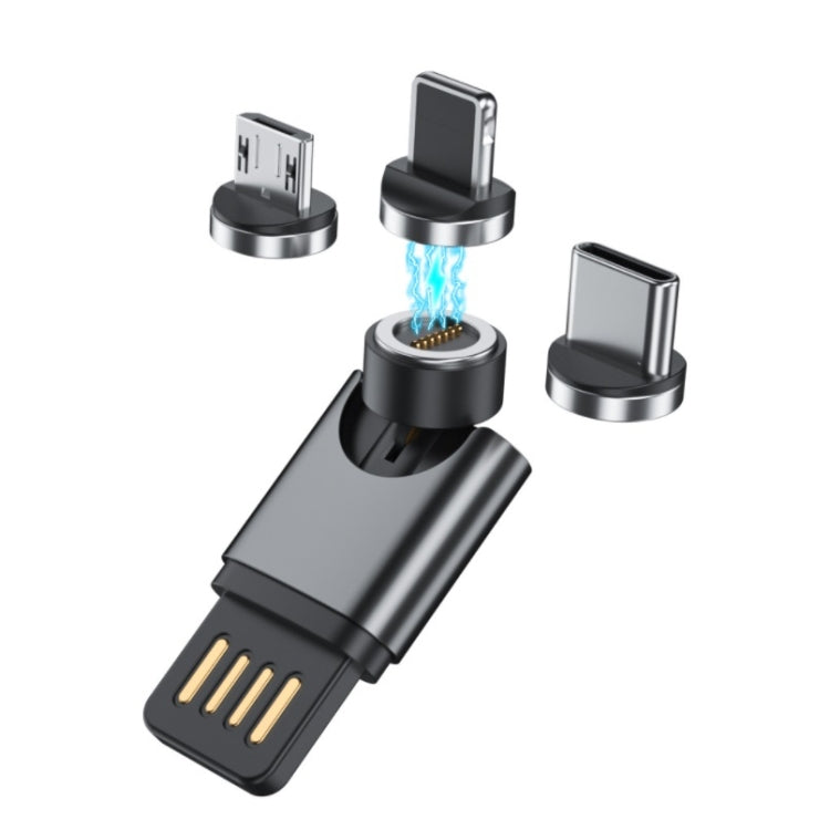 USB 휴대용 자석 어댑터, 랜덤 색상 배송, 데이터 기능, 충전 기능