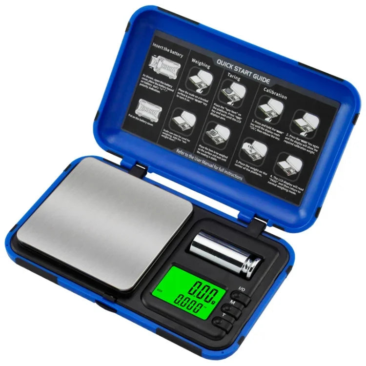 Two-color Portable Pocket Scale with Weight Baking, 200g / 0.01g, 50g / 0.001g