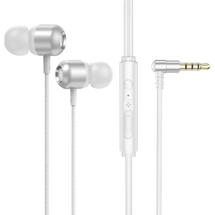 2개입 TS6000 3.5mm 금속 엘보우 인이어 유선 컨트롤 이어폰 마이크 포함, 화이트, 레드, 그린, 블랙