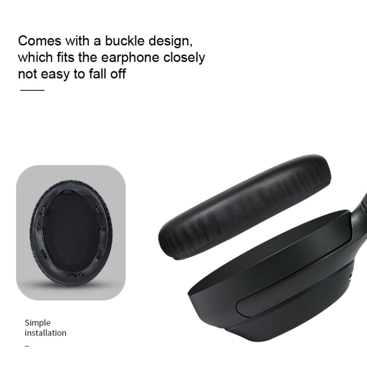 Sony WH-1000XM4용 2개 PU 가죽 이어패드, WH-1000XM4(블랙+버클), WH-1000XM4(블루+버클)