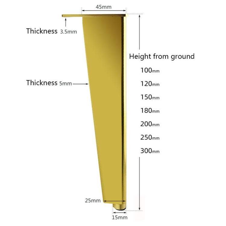 조절 가능한 전 알루미늄 가구 스탠드 다리, 높이: 8cm, 10cm, 12cm, 15cm, 18cm, 20cm, 23cm, 25cm, 27cm, 30cm, 33cm, 35cm