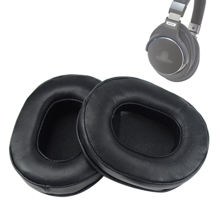 Audio-Technica ATH-M50 / M40 / M50X / MSR7용 2개 스펀지 이어머프, 양가죽-블랙, 염소가죽-브라운, 양가죽-카키, 염소가죽-블랙