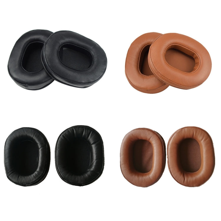 Audio-Technica ATH-M50 / M40 / M50X / MSR7용 2개 스펀지 이어머프, 양가죽-블랙, 염소가죽-브라운, 양가죽-카키, 염소가죽-블랙