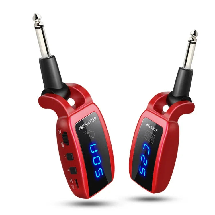 U12DX 6.35mm 잭 무선 기타 송수신기 충전 어댑터, U12DX 레드, U12DX 블랙