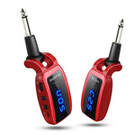 U12DX 6.35mm 잭 무선 기타 송수신기 충전 어댑터, U12DX 레드, U12DX 블랙