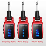 U12DX 6.35mm 잭 무선 기타 송수신기 충전 어댑터, U12DX 레드, U12DX 블랙