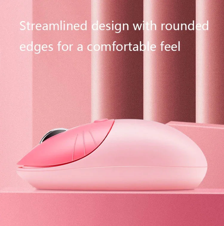 M3 3 Keys Cute Silent Laptop Wireless Mouse, Spec:, Wireless Version (Vitality Pink), Wireless Version (Milk Tea), Bluetooth Wireless Version (Milk Tea), Bluetooth Wireless Version (Pink), Bluetooth Wireless Version (Red)                               ...