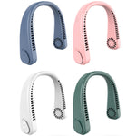 F2 USB 야외 휴대용 목걸이 선풍기, 화이트, 핑크, 블루, 그린